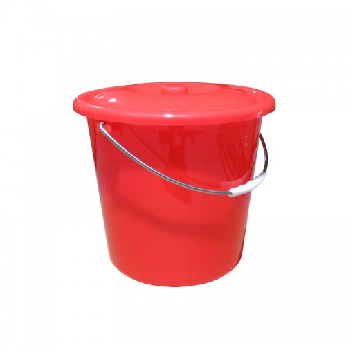 珠塑（ZHUSH）塑料提水桶 加厚耐用圆形收纳桶清洁洗衣桶大容量水桶 珠江桶带盖22L