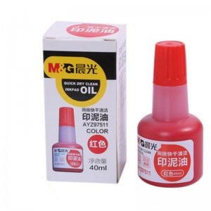 晨光（M&G）AYZ97511A 高级快干清洁印泥油(红)  12瓶