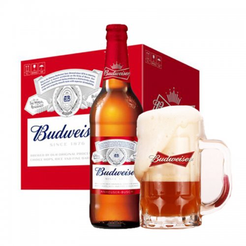 百威（Budweiser）百威啤酒经典醇正啤酒 百威拉格啤酒 600ml*12瓶